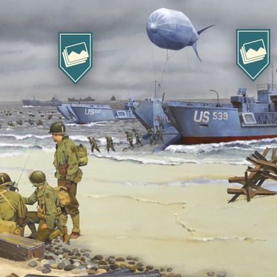 Soldiers on a beach